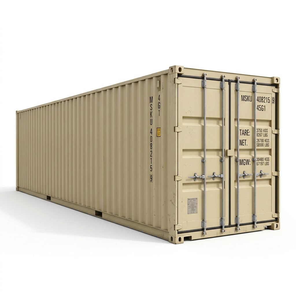40ft One-Trip Shipping Container Beige