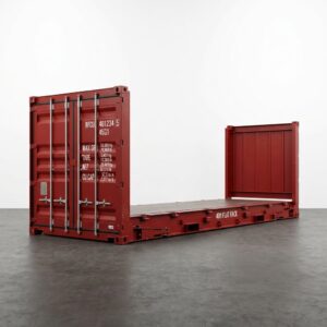 40ft Flat Rack Container Red