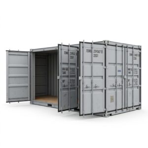20ft 2-Door Side Opening Container Gray