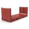 20ft Flat Rack Container Red
